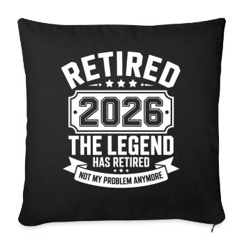 Retired 2026 Funny Retired Graphic Men Retirement - Sofa pillowcase 17,3'' x 17,3'' (45 x 45 cm) - black - Front