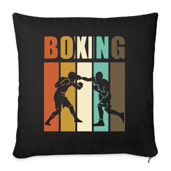 Boxing Boxing Ring Nostalgia Gift for Boxers - Sofa pillowcase 17,3'' x 17,3'' (45 x 45 cm) - black - Front