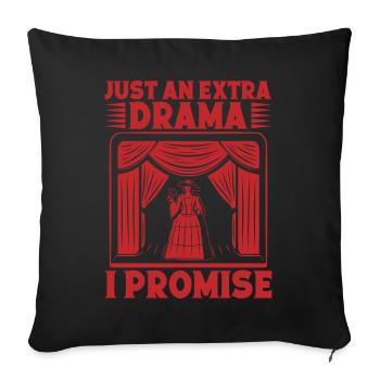 Théâtre musical : juste un extra de théâtre théâtral. Conception - Housse de coussin décorative 45 x 45 cm - noir - Devant