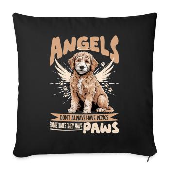 Goldendoodle Dog Breed - Sofa pillowcase 17,3'' x 17,3'' (45 x 45 cm) - black - Front