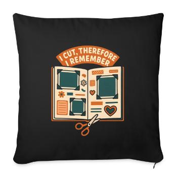 I Cut | Artisanat de scrapbooking - Housse de coussin décorative 45 x 45 cm - noir - Devant