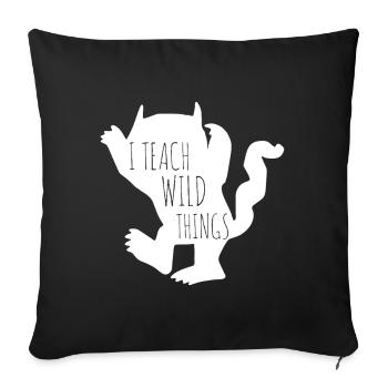 Drachen-Silhouette in fetter Monochrom - Sofakissenbezug 45 x 45 cm - Schwarz - Vorne