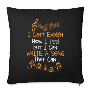 Singer Music Teacher Music Singer Choir - Sofa pillowcase 17,3'' x 17,3'' (45 x 45 cm) - black - Front