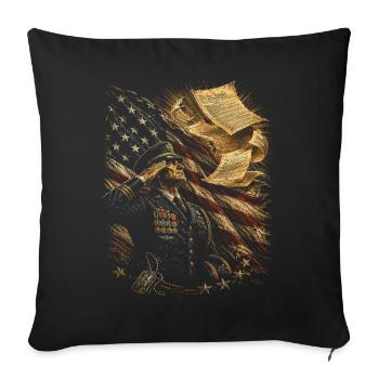 Veterans Day for Democrats - Sofa pillowcase 17,3'' x 17,3'' (45 x 45 cm) - black - Front