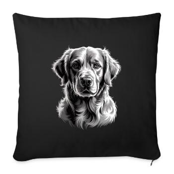 Labrador - Housse de coussin décorative 45 x 45 cm - noir - Devant