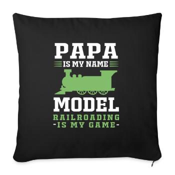 Model Railway Model Making Model Maker - Sofa pillowcase 17,3'' x 17,3'' (45 x 45 cm) - black - Front