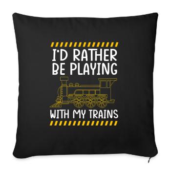 Model Railway Model Making Model Maker - Sofa pillowcase 17,3'' x 17,3'' (45 x 45 cm) - black - Front