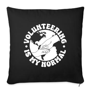 Social Worker Quote Is My Normal Social - Sofa pillowcase 17,3'' x 17,3'' (45 x 45 cm) - black - Front