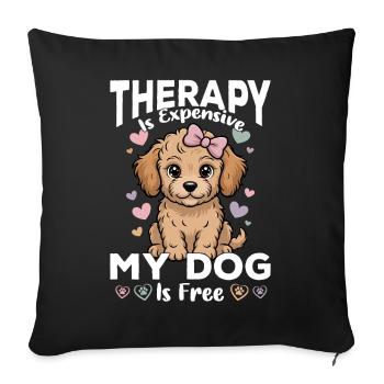 Goldendoodle Dog Breed - Sofa pillowcase 17,3'' x 17,3'' (45 x 45 cm) - black - Front