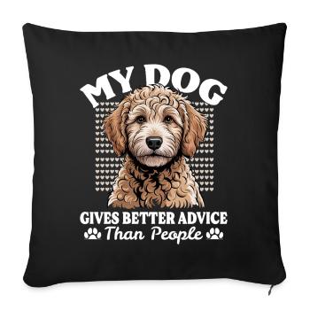 Goldendoodle Dog Breed - Sofa pillowcase 17,3'' x 17,3'' (45 x 45 cm) - black - Front