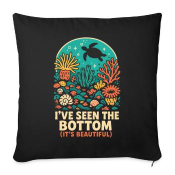 I Saw the Reason | Reef Diving - Sofa pillowcase 17,3'' x 17,3'' (45 x 45 cm) - black - Front
