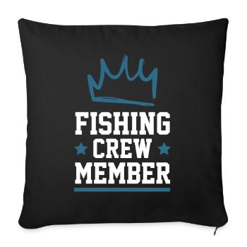 Équipage de pêche - Housse de coussin décorative 45 x 45 cm - noir - Devant