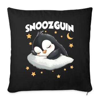 Snoozguin Penguin Sleepyheads Late Riser - Sofa pillowcase 17,3'' x 17,3'' (45 x 45 cm) - black - Front