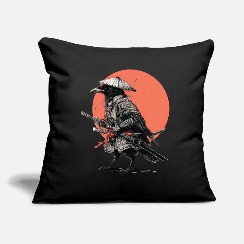 Raven Samurai Armour Sofa pillowcase 17,3'' x 17,3'' (45 x 45 cm)