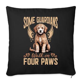 Goldendoodle Dog Breed - Sofa pillowcase 17,3'' x 17,3'' (45 x 45 cm) - black - Front
