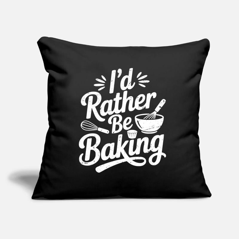 I'd rather be baking Sofa pillowcase 17,3'' x 17,3'' (45 x 45 cm)