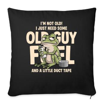 Old Guy Fuel Frog - Sofa pillowcase 17,3'' x 17,3'' (45 x 45 cm) - black - Front