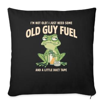 Old Guy Fuel Frog Tee - Housse de coussin décorative 45 x 45 cm - noir - Devant