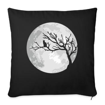 Cat Moon Halloween Moonlight - Sofa pillowcase 17,3'' x 17,3'' (45 x 45 cm) - black - Front
