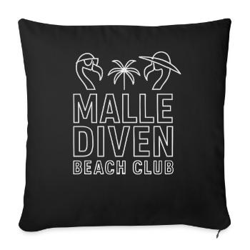 Malle Diven Beach Club Flamingo Mallorca Party - Sofa pillowcase 17,3'' x 17,3'' (45 x 45 cm) - black - Front