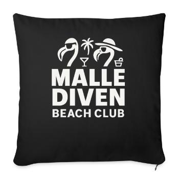 Malle Diven Beach Club Flamingo Mallorca Party - Sofa pillowcase 17,3'' x 17,3'' (45 x 45 cm) - black - Front