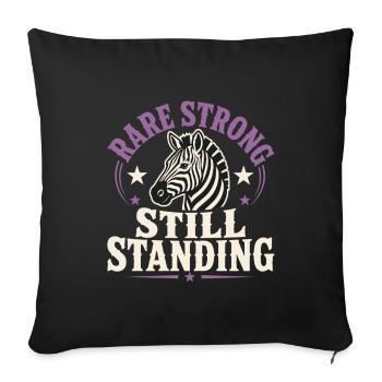 Eds Consciousness Ehlers-danlos Zebra Warrior - Sofa pillowcase 17,3'' x 17,3'' (45 x 45 cm) - black - Front