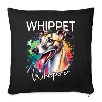Greyhound Whisperer - Sofa pillowcase 17,3'' x 17,3'' (45 x 45 cm) - black - Front