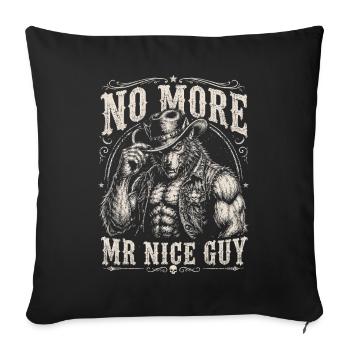 Not a nice guy cowboy - Sofa pillowcase 17,3'' x 17,3'' (45 x 45 cm) - black - Front