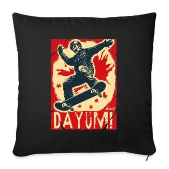 Skull Skater Dayum Poster - Sofa pillowcase 17,3'' x 17,3'' (45 x 45 cm) - black - Front