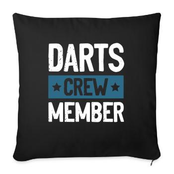 Équipe de fléchettes - Housse de coussin décorative 45 x 45 cm - noir - Devant