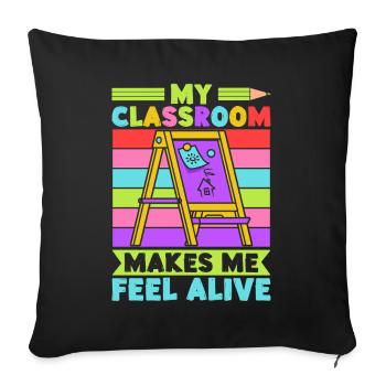 Pre K Teacher Feel Alive Kindergarten Teacher - Sofakissenbezug 45 x 45 cm - Schwarz - Vorne