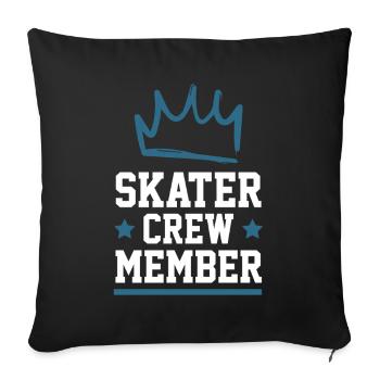 Skater Crew - Sofa pillowcase 17,3'' x 17,3'' (45 x 45 cm) - black - Front
