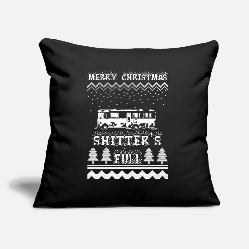Retro Camper Winter-Strickszene Sofakissenbezug 45 x 45 cm