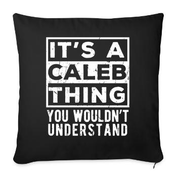 C’est une chose de Caleb que tu ne comprendrais pas - Housse de coussin décorative 45 x 45 cm - noir - Devant