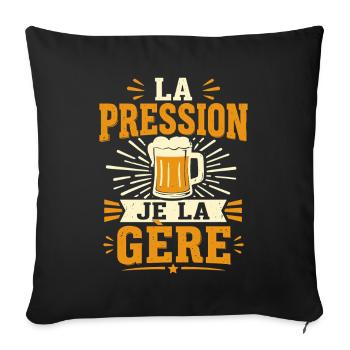 La pression je la gère - Housse de coussin décorative 45 x 45 cm - noir - Devant