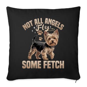 Yorkshire Terrier Yorkie Dog Breed - Sofa pillowcase 17,3'' x 17,3'' (45 x 45 cm) - black - Front