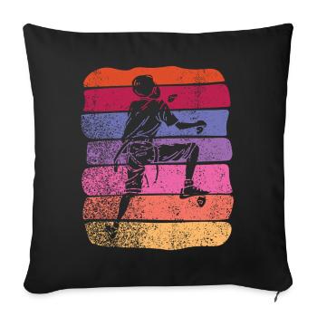 Boulderer Boulder Bouldern - Sofakissenbezug 45 x 45 cm - Schwarz - Vorne