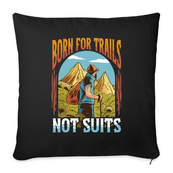 Randonnée d’une journée Randonnée - Housse de coussin décorative 45 x 45 cm - noir - Devant