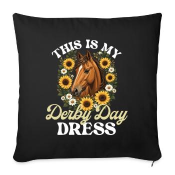 This Is My Dress Horse Racing Derby Humor - Sofa pillowcase 17,3'' x 17,3'' (45 x 45 cm) - black - Front