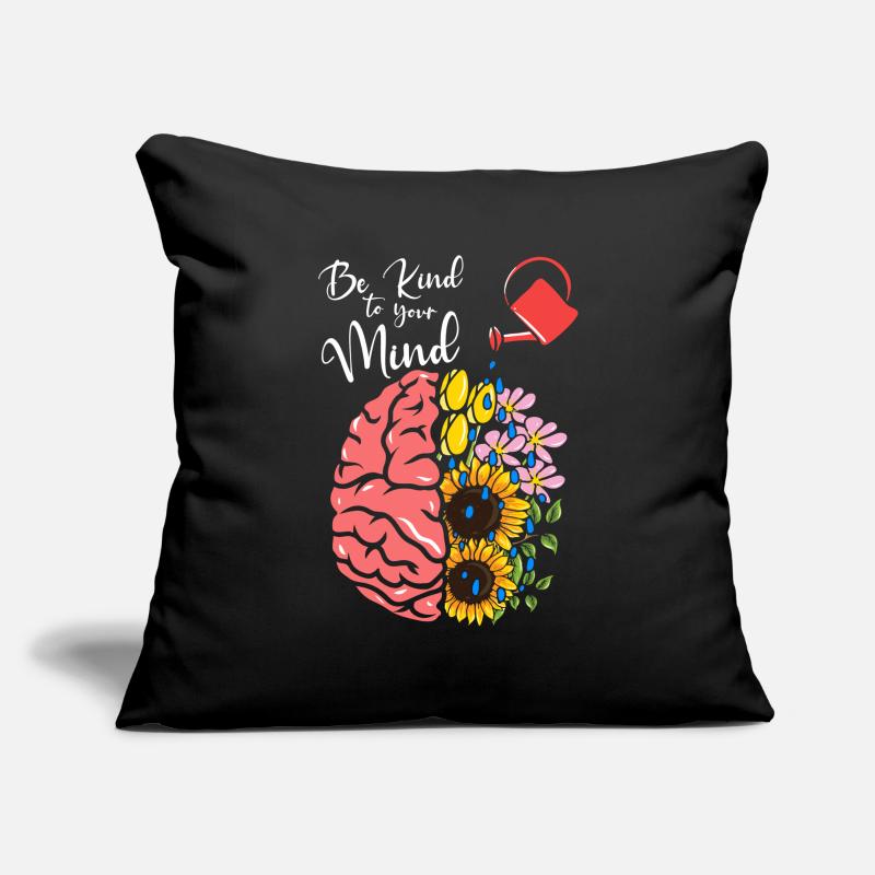Mind Bloom: Brain & Flowers Sofa pillowcase 17,3'' x 17,3'' (45 x 45 cm)