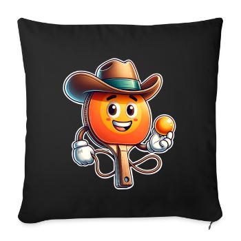 Table tennis - Sofa pillowcase 17,3'' x 17,3'' (45 x 45 cm) - black - Front
