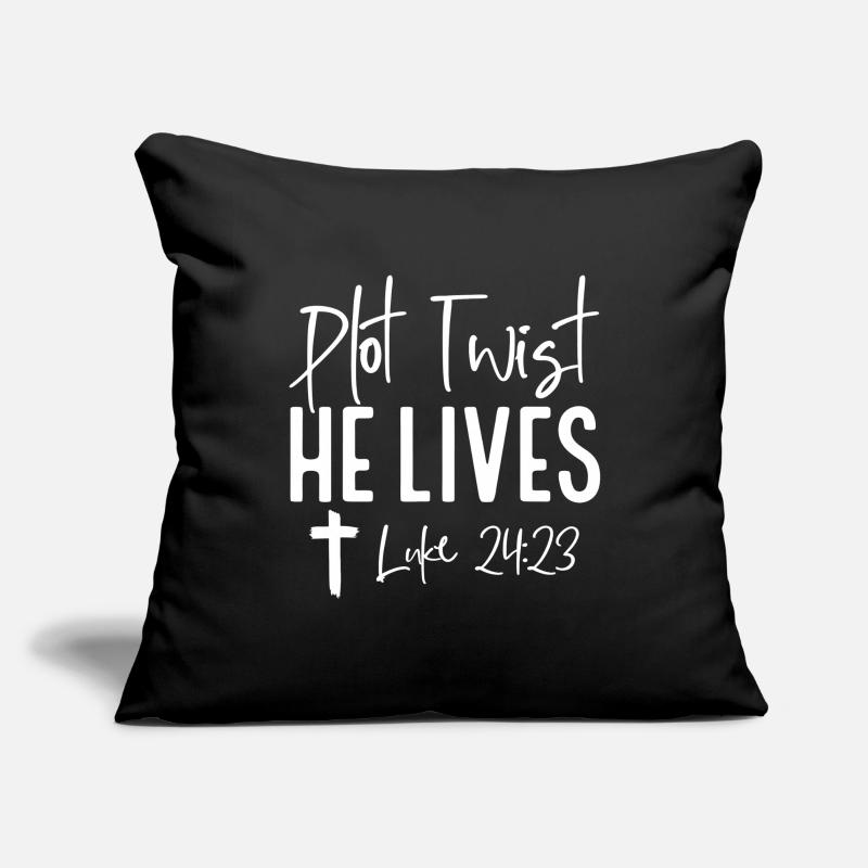 Plot Twist: He Lives Luke 24:23 Sofa pillowcase 17,3'' x 17,3'' (45 x 45 cm)