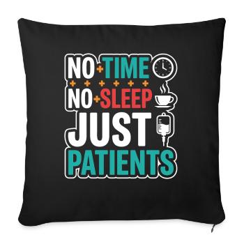 Infirmière de nuit, fatiguée - Housse de coussin décorative 45 x 45 cm - noir - Devant