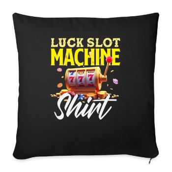 Gambling Slot Machine Casino Jackpot Winners - Sofa pillowcase 17,3'' x 17,3'' (45 x 45 cm) - black - Front