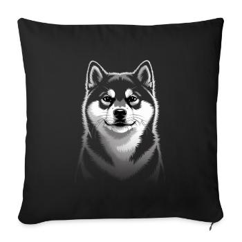 Husky - Sofa pillowcase 17,3'' x 17,3'' (45 x 45 cm) - black - Front