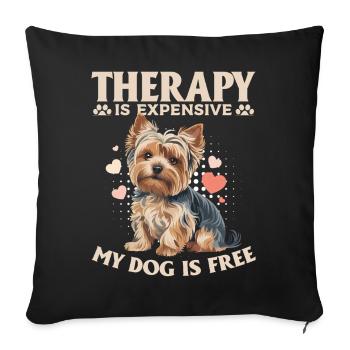 Yorkshire Terrier Yorkie Dog Breed - Sofa pillowcase 17,3'' x 17,3'' (45 x 45 cm) - black - Front