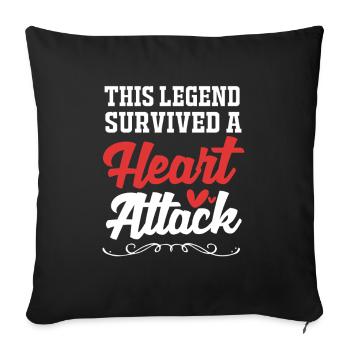 La légende de la crise cardiaque - Housse de coussin décorative 45 x 45 cm - noir - Devant