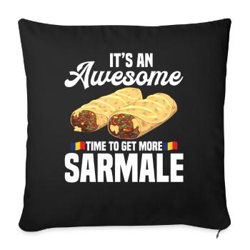  Sarmale Cuisine Foodie Dish Serbian Snack - Sofa pillowcase 17,3'' x 17,3'' (45 x 45 cm) - black - Front