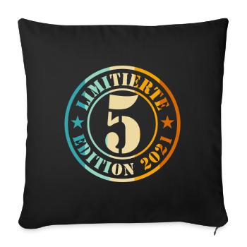 5th Birthday Young Girls - Sofa pillowcase 17,3'' x 17,3'' (45 x 45 cm) - black - Front