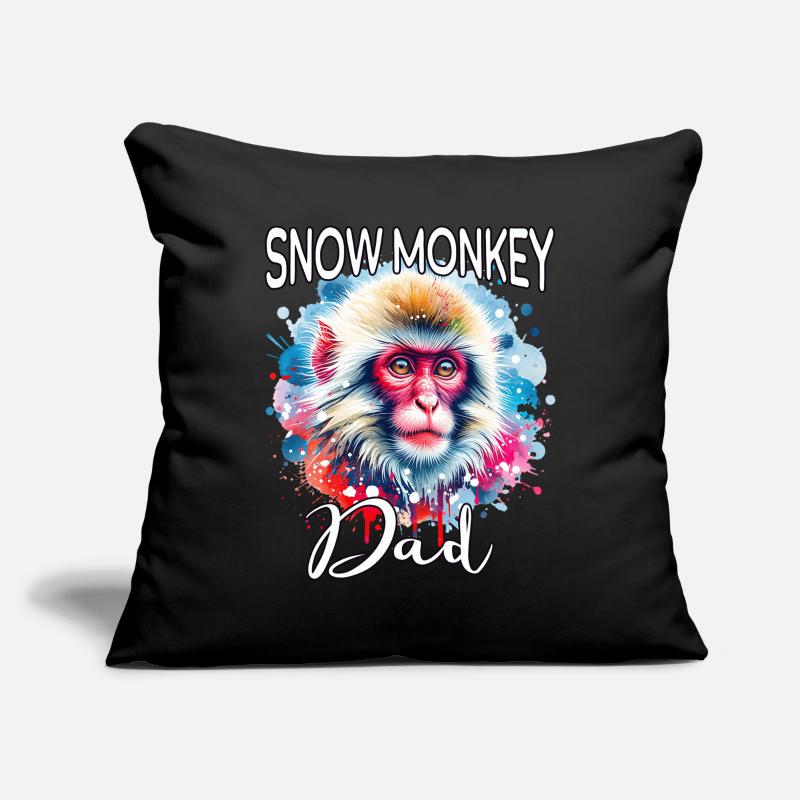 Snow Monkey Dad Sofa pillowcase 17,3'' x 17,3'' (45 x 45 cm)